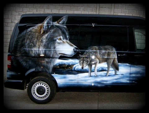 Wolf,Auto Airbrush,T5,VW,Airbrush